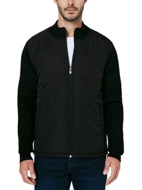 INFINITY Men's Black Hybrid Knit-Back Jacket All Sizes.